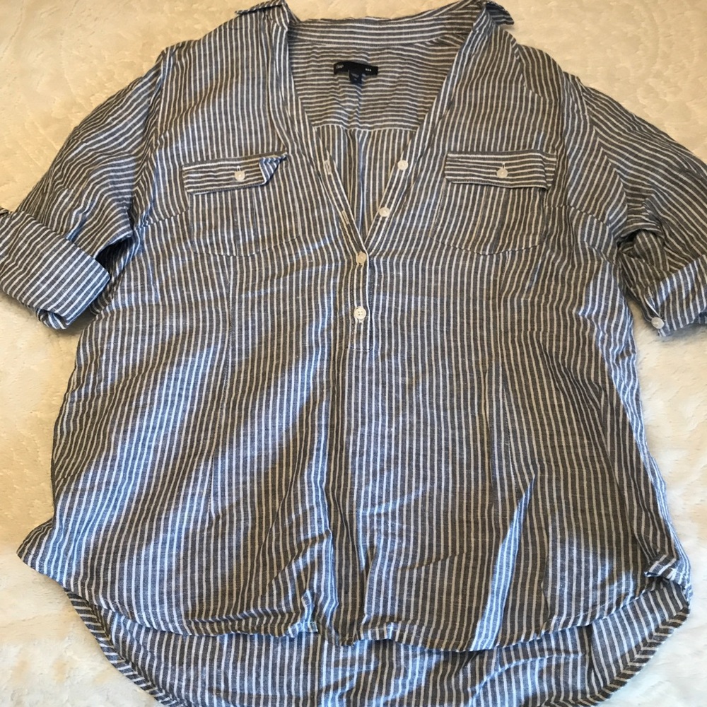 Striped 3/4 sleeve top